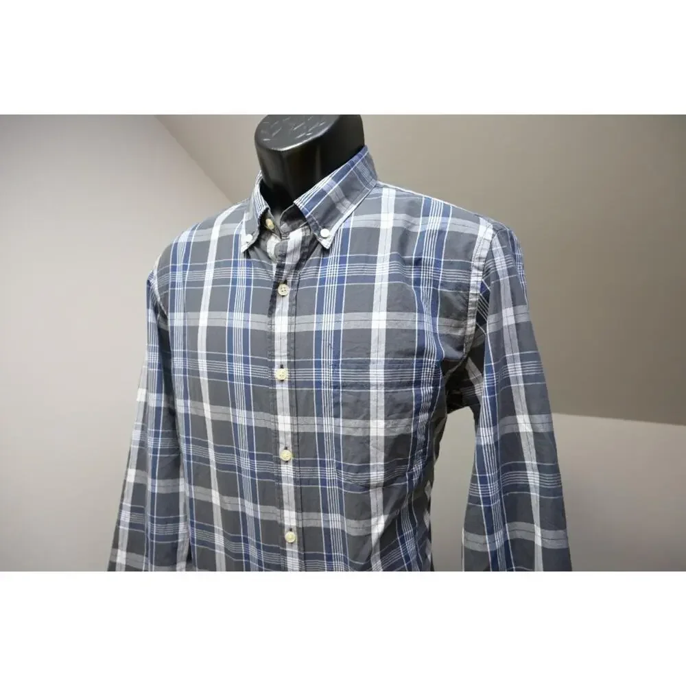 J Crew‎ Dress Shirt Classic Fit Casual Plaid Button Up Long Sleeve Mens Medium